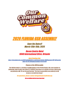 2026 Florida GSR Assemebly @ Rosen Centre Hotel